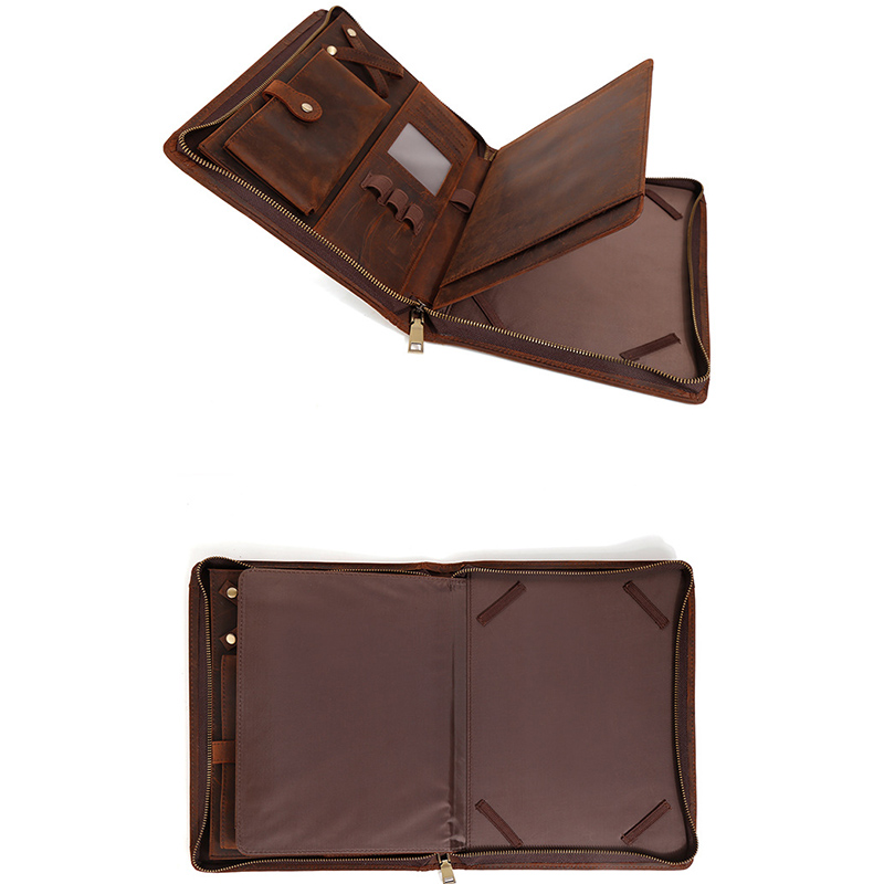 İnek Derisi Fermuarlı Portföy  - Vintage Leather Journal Notebook incelemesi ve fiyatı